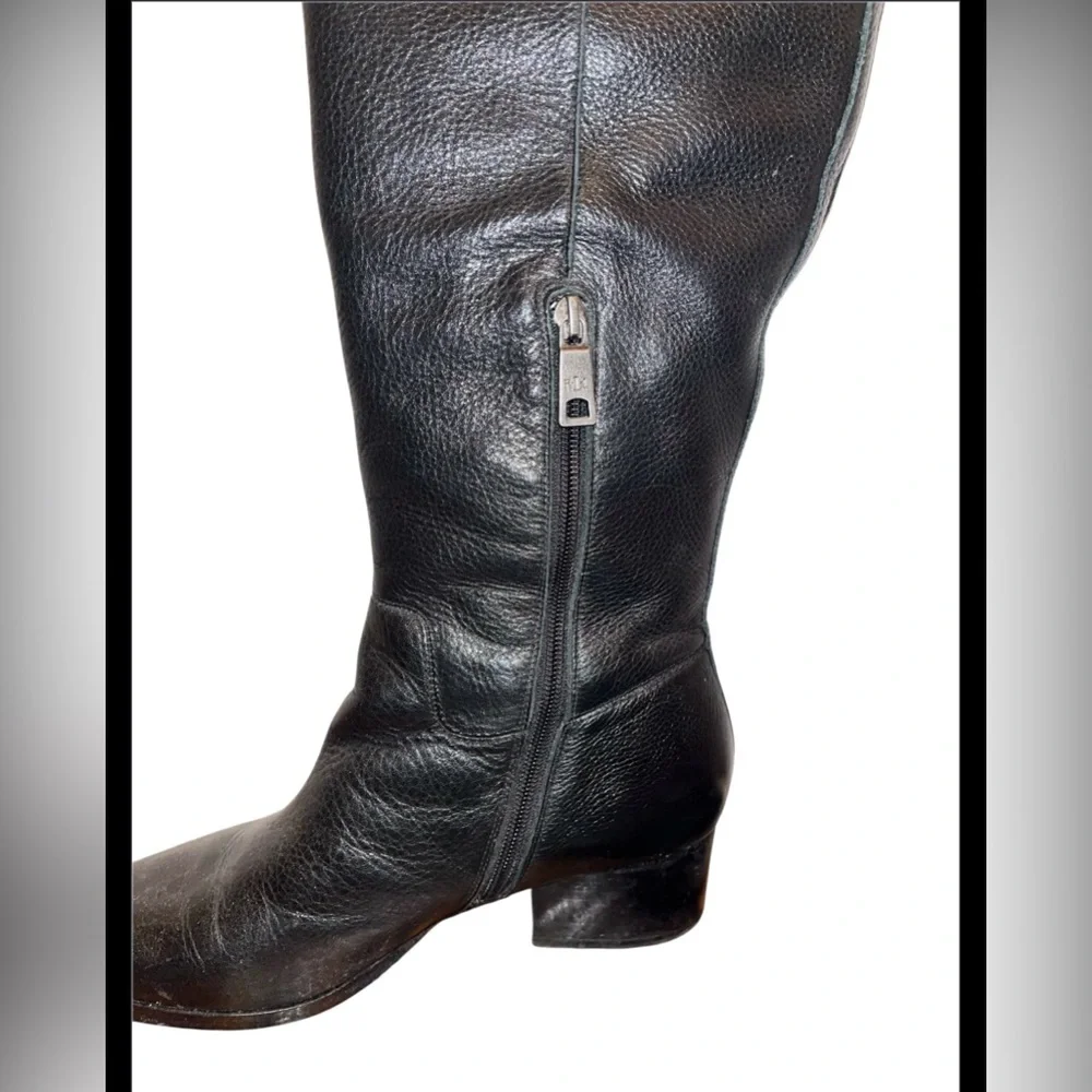 Ralph Lauren Dallyce Over The Knee Boots Women’s Size 10B Black Chic Bold Party - Picture 9 of 14